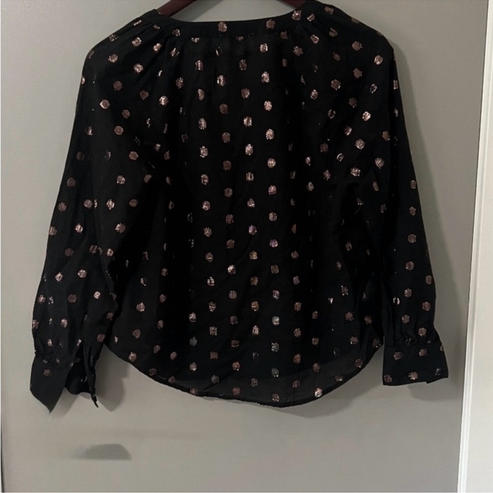 LOFT Black and Copper Polka Dot Tunic - Picture 8 of 9